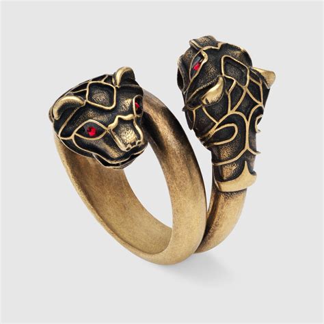 gucci tiger ring silver|gucci tiger head crystals.